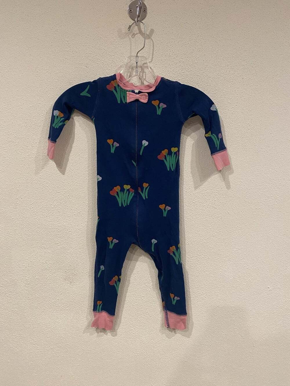 The Beaufort Bonnet Company Love Blooms Noelle One Piece Girls 2T Blue Pajamas